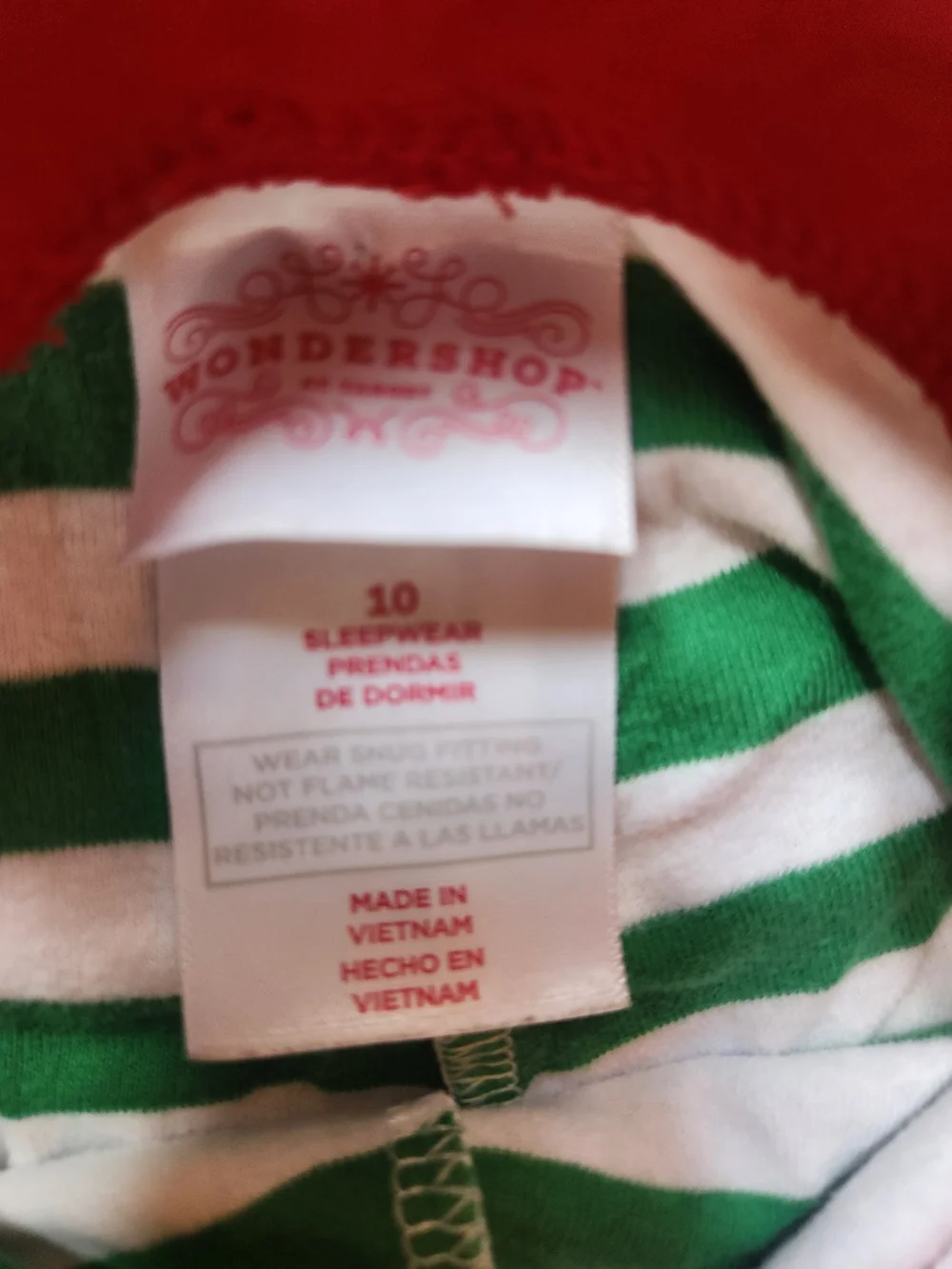 🎄 Wondershop Girls Christmas Striped Leggings – Size 10